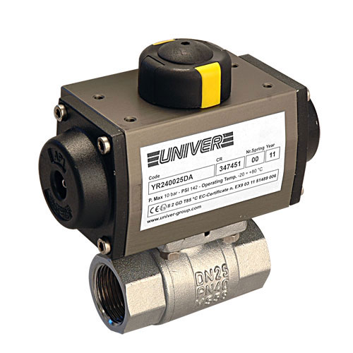 Univer氣動執行器YR系列帶黃銅球閥